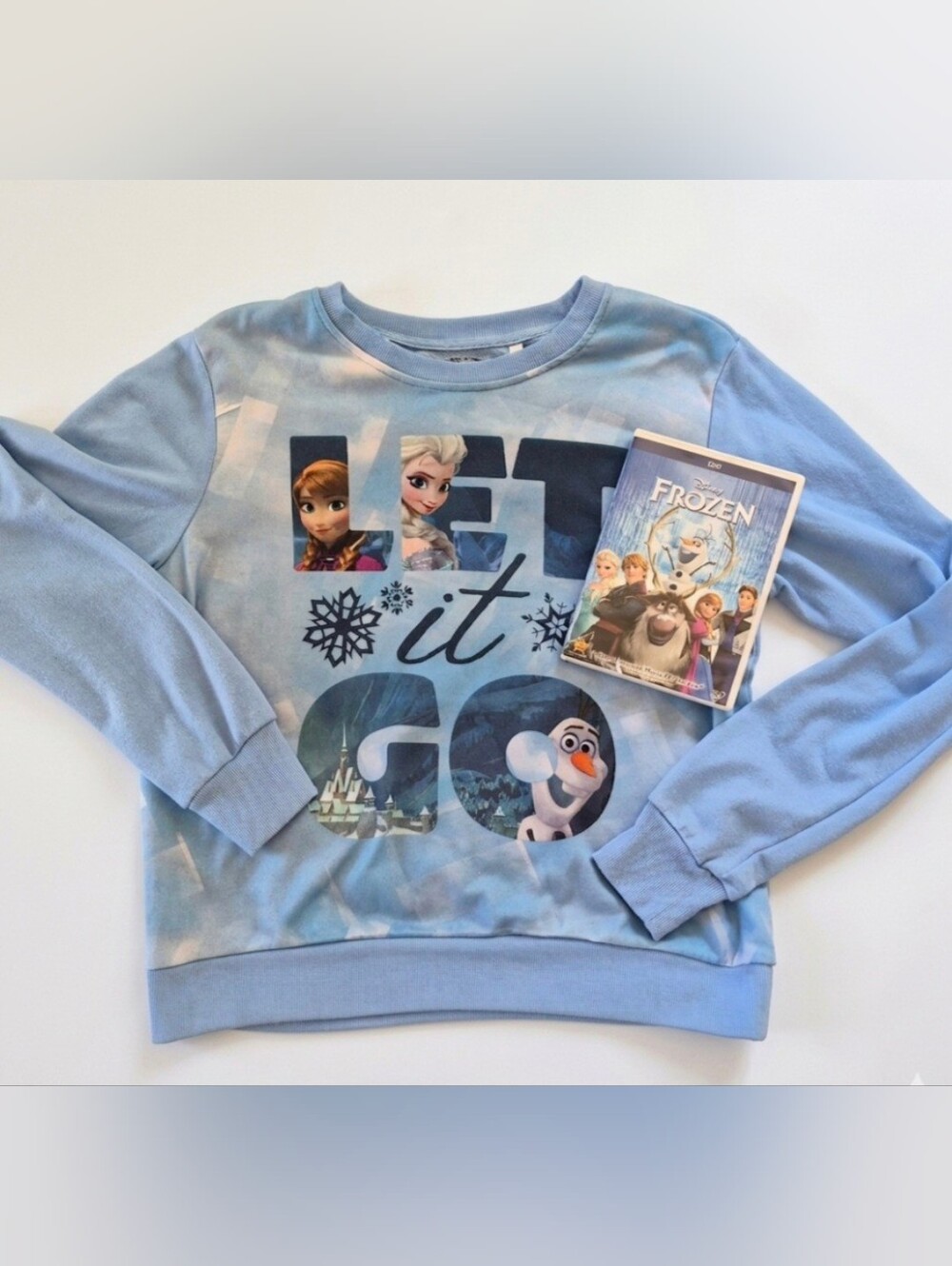 FROZEN SET! DVD + Junior Sweatshirt Cotton Blend!